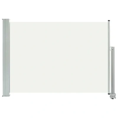 Abbildung von vidaXL Seitenmarkise Ausziehbar UV und Wasserbeständig Sonnenschutz Sichtschutz Windschutz Seitenrollo Markise Balkon Garten Terrasse 80x300cm Creme