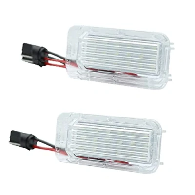 Abbildung von Kennzeichenbeleuchtung, 18 SMD LED Leuchtmittel, weiße Lampe mit Canbus, fehlerfrei, für Ford Fiesta MKVI, Focus MKII MKIII, Galaxy C MAX MKII, Kuga (Escape), Mondeo MKIV, Ranger, S Max, Jaguar