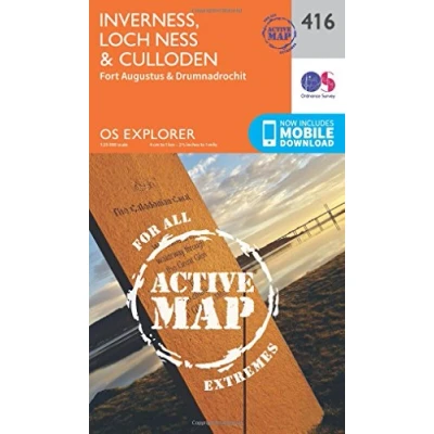 Abbildung von Inverness, Loch Ness and Culloden (OS Explorer Active Map, Band 416)