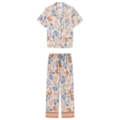 Abbildung von Women&#039;secret Damen Langer Schlafanzug Mix and Match Batik Pyjamaset, Multicolor, L