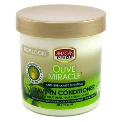 Abbildung von African Pride Olive Miracle Leave In Conditioner 15oz Jar (2 Pack) by