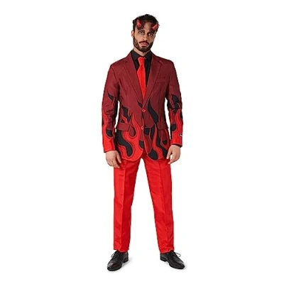 Abbildung von Suitmeister Devil Red Costume Anzug, Herren, Größe: Small,