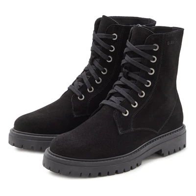 Abbildung von Elbsand Plateaustiefelette, Damen, Größe: 41, Schwarz Schuhe