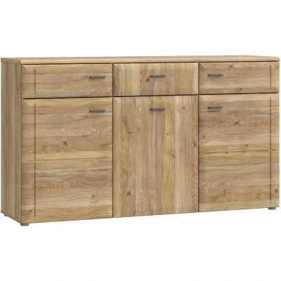 Abbildung von FORTE Sideboard &quot;Akinori&quot;, Sideboard, Holzoptik, MDF Front, Metallgriffe, Soft Close, Vollauszug