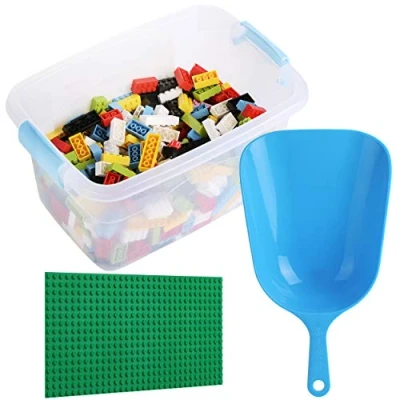 Abbildung von Katara Konstruktionsspielsteine Bausteine Box Set inkl. Schaufel mit 636 Steinen, (4er Set), 100% Kompatibel Sluban, Papimax, Q Bricks, LEGO®