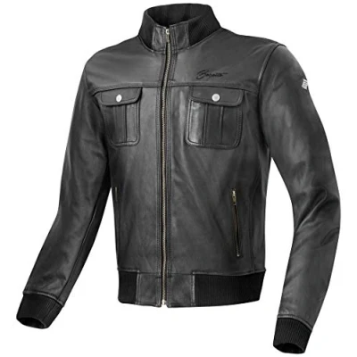 Abbildung von Bogotto Brooklyn Motorrad Lederjacke, schwarz, 58