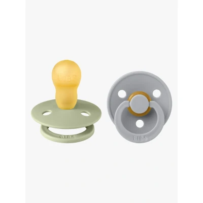 Abbildung von BIBS Colour Schnuller 2er Pack Latex Größe 3 Rund, Sage/Cloud