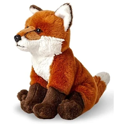Abbildung von Uni Toys Kuscheltier Rotfuchs, sitzend 21 cm (Höhe) Plüsch Fuchs Plüschtier, zu 100 % recyceltes Füllmaterial