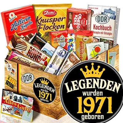Abbildung von Legenden 1971 DDR Süßigkeiten Box Geschenkidee