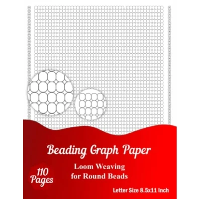 Abbildung von Beading Graph Paper: Loom Weaving Paper for Round Beads Pattern to create your own Beadwork Designs