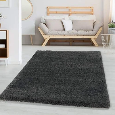 Abbildung von Carpettex Hochflor Teppich Unicolor Einfarbig, Läufer, Höhe: 30 mm, Wohnzimmer Einfarbig Shaggy verschidene farben und größen