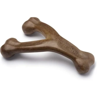 Abbildung von Benebone Wishbone Langlebiges Kauspielzeug für Aggressive Kauer, echter Speckgeschmack, Größe XL