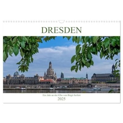 Abbildung von Dresden, ein Jahr an der Elbe (Wandkalender 2025 DIN A3 quer), CALVENDO Monatskalender