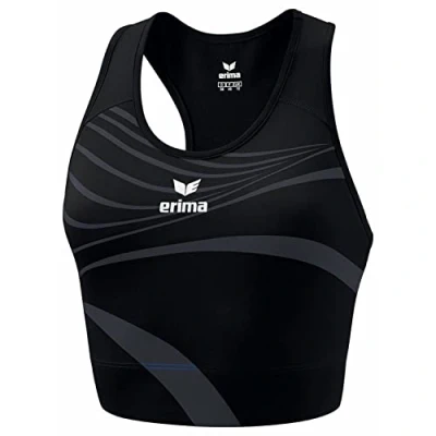 Abbildung von Erima Racing Sportbh mit mittlerer Stützkraft, Damen, Größe: 38, Schwarz