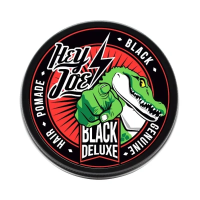 Abbildung von HEY JOE! Genuine Haar Pomade Herren Black Deluxe 100 ml Haarpomade Männer Schwarz für Weiße Haare oder als Farbverstärker Schwarzes Professionelle Haarstyling Produkte