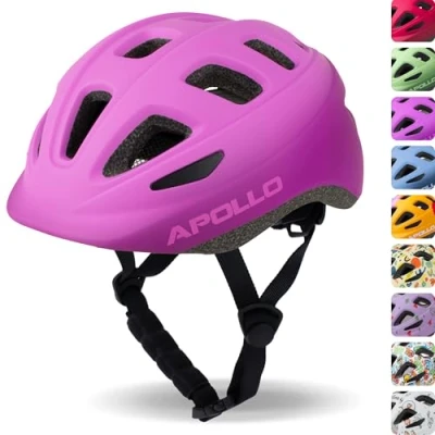 Abbildung von Apollo Kinder Fahrradhelm, Helm für &amp; Jugendliche, Multisport Helm, Fahrradhelm Mädchen, Jungen, Kinderhelm ab 3 Jahre, Verstellbarer Größe 48, Fahrrad Roller
