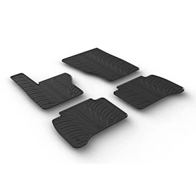 Abbildung von Gledring 0522 Fußmattensatz Gummi vorne und hinten 4 schwarz 750mm 550mm