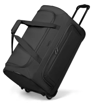 Abbildung von REDOLZ große M Trolley Reisetasche mit Rollen 61 cm 71 Liter für Männer &amp; Frauen (Duffle Essentials)