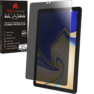 Abbildung von TECHGEAR Antispy Privatsphäre Schutzfolie kompatibel mit Samsung Galaxy Tab S4 10,5 (SM T830 Serie) PRIVACY Edition Displayschutzfolie aus gehärtetem Glas