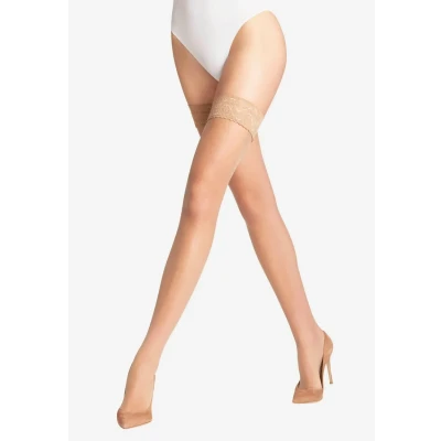 Abbildung von Falke Shelina Overkneestrümpfe, Damen, Größe: 40/42, Golden