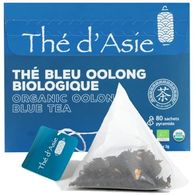 Abbildung von Khla Blauer Tee Oolong Bio Box mit 80 Pyramidenteebeuteln Biologischer