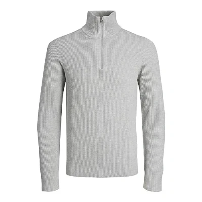 Abbildung von Jack &amp; Jones Jprccperfect HALF ZIP Strickpullover, Herren, Größe: XXL, Cool grey melange