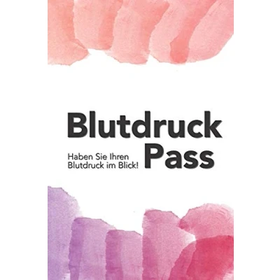 Abbildung von Blutdruckpass: Blutdruck Tagebuch zum ausfüllen Din A5