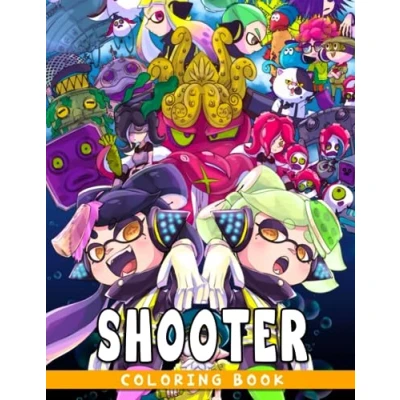 Abbildung von Shooter Coloring Book: Collection of Manga Characters and Scenes Pictures for Fans All Ages Gifts to Relax Stimulate Creativity