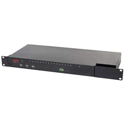 Abbildung von APC KVM1116R, Eingebauter Ethernet Anschluss, Rack Einbau, 1U, Schwarz