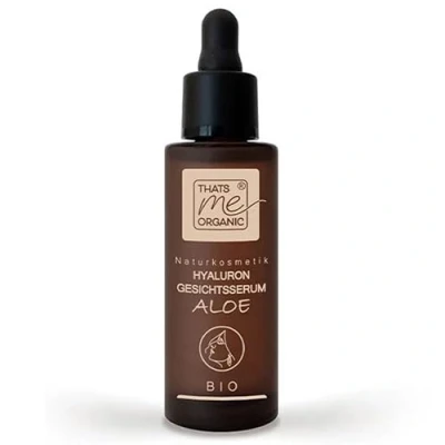 Abbildung von Thats me organic BIO Hyaluron Serum Gesicht Aloe 30ml Anti Aging Gesichtsserum straffend und glättend vegane, feuchtigkeitsspendende Hyaluronsäure für alle Hauttypen