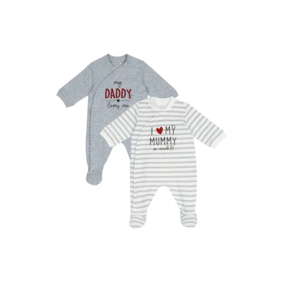 Abbildung von Chicco 2 PACK Strampler für Kinder, Größe: 68, Grey