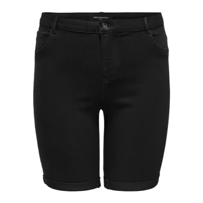 Abbildung von ONLY Carmakoma Damen Plus Size Denim Jeans Shorts Kurze Stretch Bermuda Hose in Übergröße CARTHUNDER