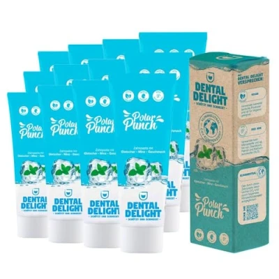 Abbildung von DENTAL DELIGHT Polar Punch Zahnpasta (TESTSIEGER), Vegane mit Geschmack, Zahncreme (Minze, 12er Pack)