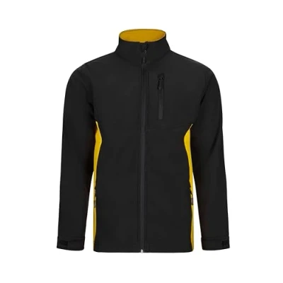 Abbildung von VELILLA Unisex Softshelljacke zweifarbig, schwarz/gelb, XXL