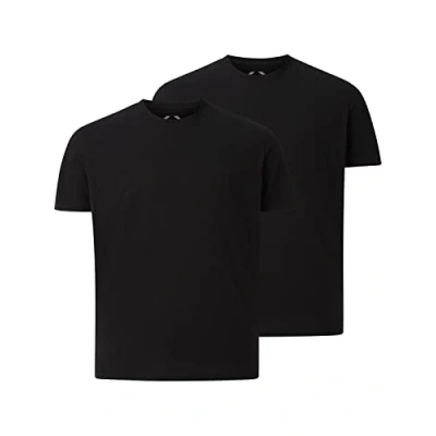 Abbildung von Charles Colby Doppelpack EARL BOON Tshirt basic, Herren, Größe: Large, Schwarz