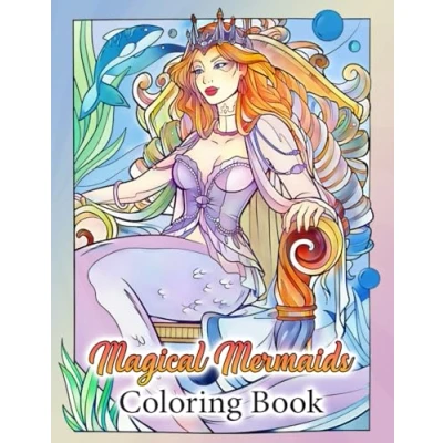 Abbildung von Magical Mermaids Coloring Book: 45+ Pages with Beautiful and Fantasy Scenes for Stress Relief Relaxation