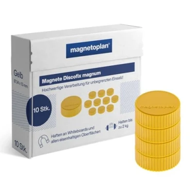 Abbildung von Magnetoplan Magnet Discofix Magnum 1660002 34mm gelb 10 Stück