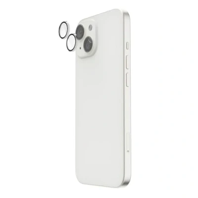 Abbildung von Hama Handy Kameraschutz für iPhone 14/14 Plus (2 Einzellinsen, Linsenschutz stoßfest, Kameraglas 9H, Schutzfolie case friendly, Kamera Abdeckung kratzfest, Panzerglas blasenfrei)