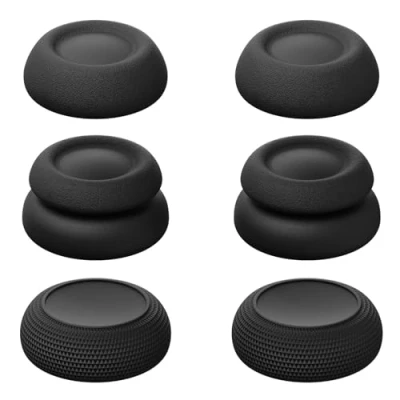 Abbildung von Savage Raven by Skull &amp; Co. Skin, CQC und FPS Daumengriff Set Joystick Kappe Analog Stick für Playstation Portal Schwarz, 3 Paare(6Stk)