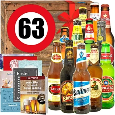 Abbildung von Geschenk zum 63. 12x Biere der Welt Geschenke Geburtstag Mann