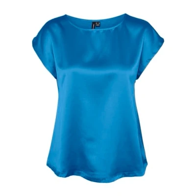 Abbildung von VERO MODA Damen VMMERLE Mix WVN GA NOOS Top, Ibiza Blue, X Large