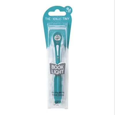 Abbildung von IF Really Tiny Book Light (Blue) Compact Reading Lights for Books in Bed Flexible Clip On A Great Lamp with Batteries Included