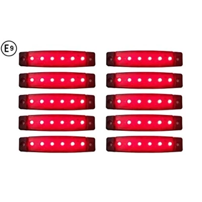 Abbildung von A1 10 x LED 12V ROT BEGRENZUNGSLEUCHTE POSITIONSLEUCHTE SEITENMARKIERUNGSLEUCHTE LKW