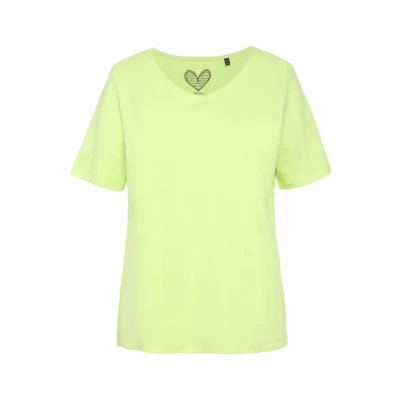 Abbildung von Ulla Popken Tshirt basic, Damen, Größe: 42/44, Lime green