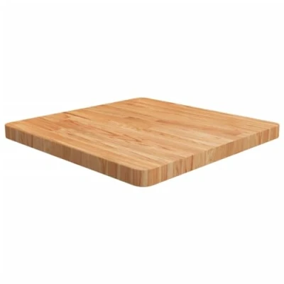 Abbildung von vidaXL Tischplatte Quadratisch Massivholzplatte Eichenplatte Holzplatte Platte Ersatztischplatte Hellbraun 60x60x4cm Behandelte Eiche