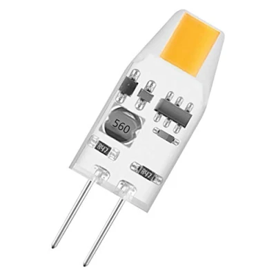 Abbildung von OSRAM LED Micro Pin Lampe mit G4 Sockel, Warmweiss (2700K), 12V Niedervoltlampe, 1W, Ersatz für herkömmliche 10W