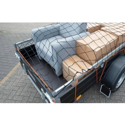 Abbildung von BLACK+DECKER Anhängernetz 2 x 3 m dehnbar, elastisch in Aufbewahrungstasche Schwarz