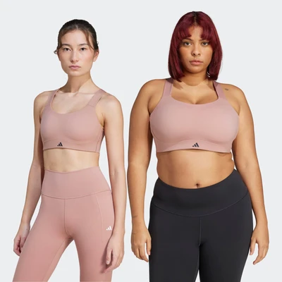 Abbildung von adidas Performance Impact Sportbh mit starker Stützkraft, Damen, Größe: LxC D, Warm clay