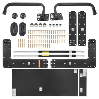Abbildung von VEVOR Schrankbettfedern Mechanismus 2185 x 1700 2210 mm, Murphy Bett Bausatz, Queen Deluxe, DIY Bausatz mechanische Hardware für Wandbetten, pneumatische Hebel Bettstütze, Klappschrank Wandbett