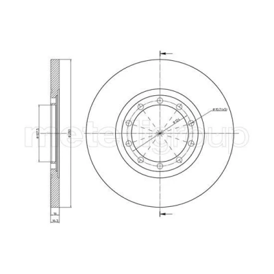 Abbildung von Bremsscheibe METELLI 23 0998C